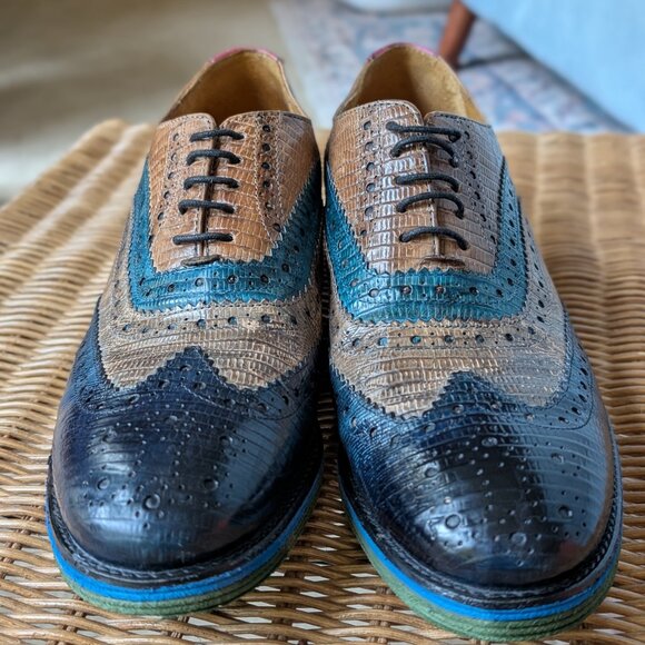 Melvin & Hamilton Colorful Leather Lace-Up Oxford Size 9.5 "Amelie" EUC Women's - Picture 3 of 10